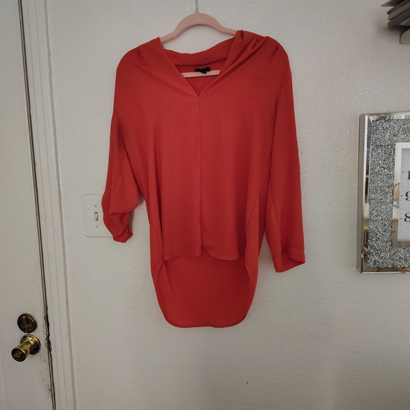 Massimo Supply Co. Vibrant Red Blouse MINIMALIST, CHIC, CLASSY SOPHISTICATED FUN - Picture 11 of 11